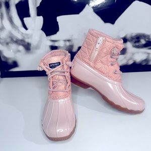 Sperry Pink Saltwater Duck Boots